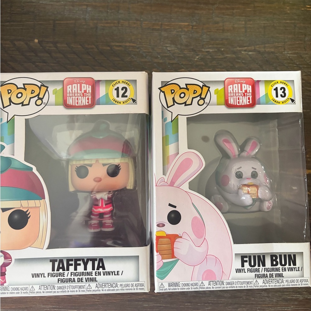 Funko Ralph Breaks the Internet Taffyta & Fun Bun Vinyl Figures - Pink/Grey